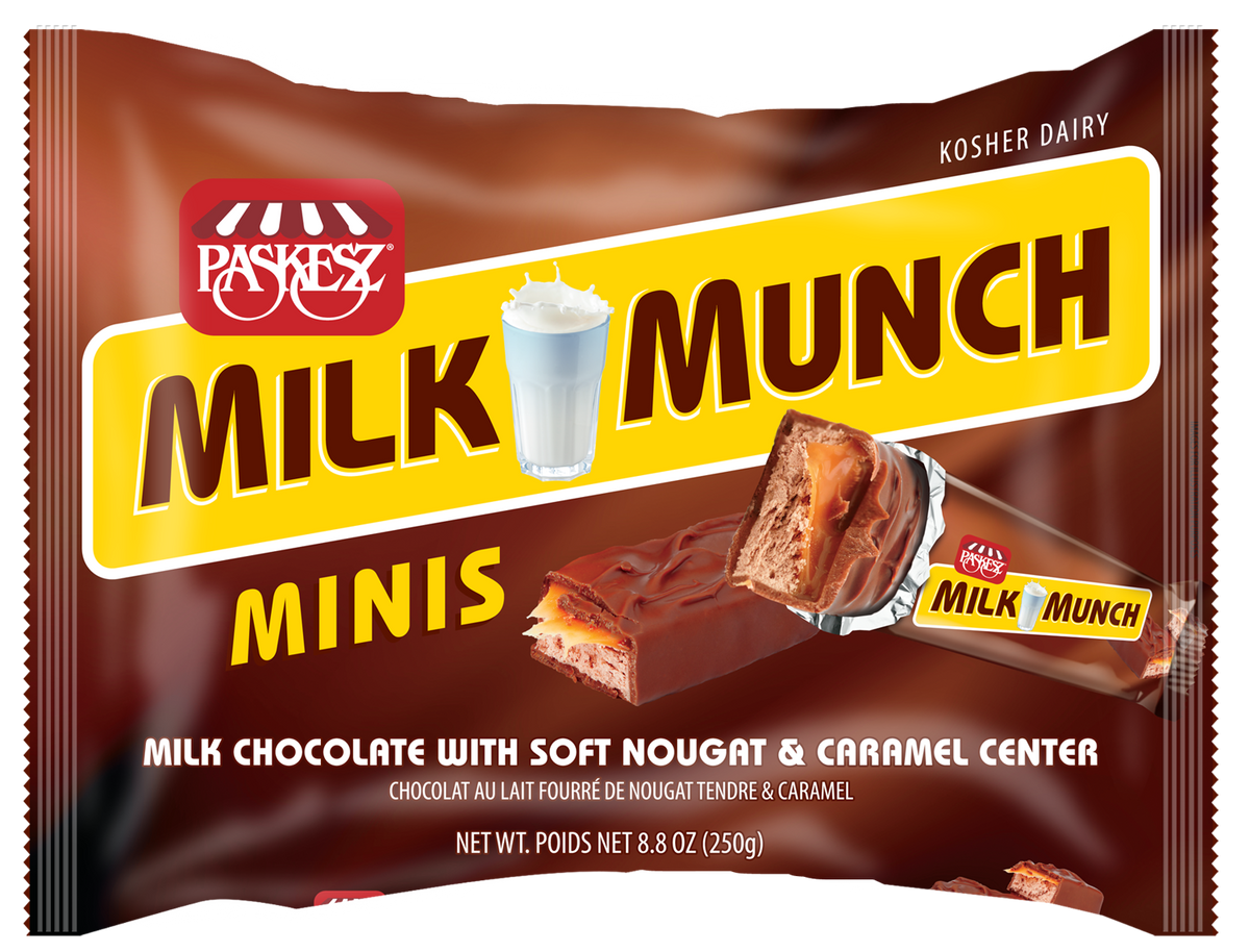 Paskesz Mini Barras De Chocolate Con Leche Milk Munch (Paquete De 11) 249 G