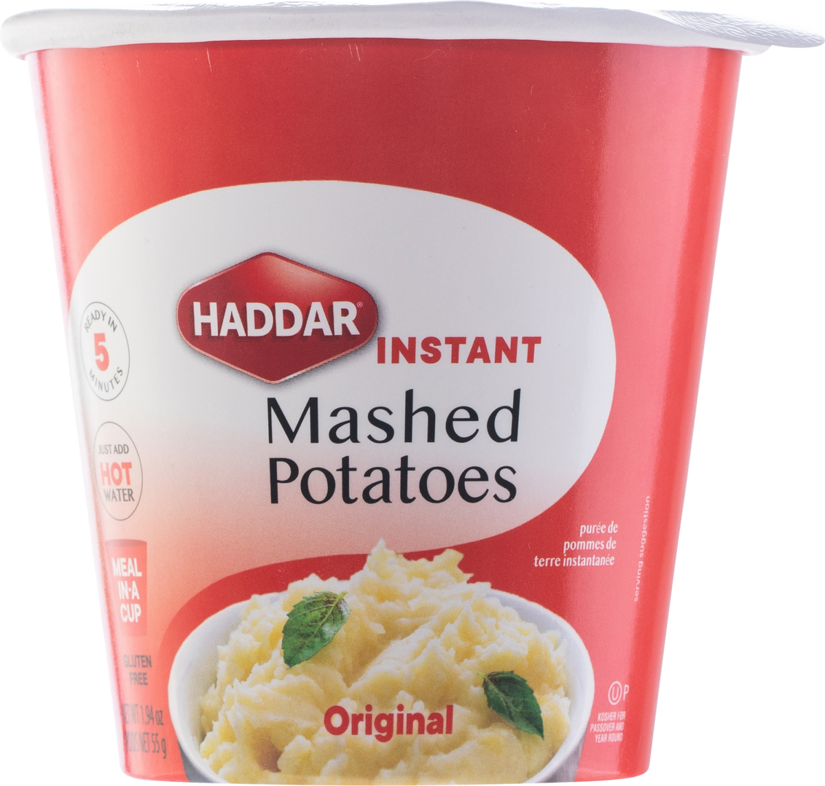 Haddar Vasos De Puré De Papas Instantáneo 55 G