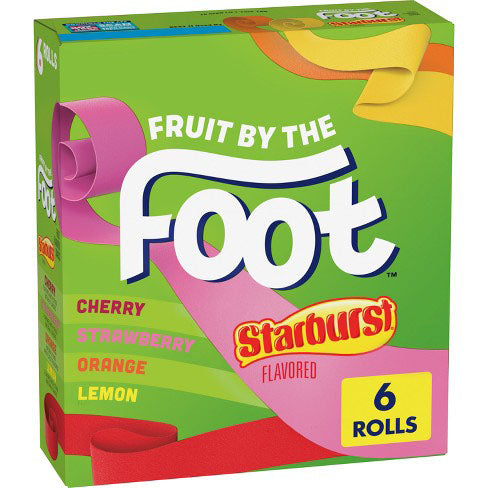 Betty Crocker Fruit By The Foot Tiras De Fruta Masticables Sabor Starburst (6 Pzas) 128 G