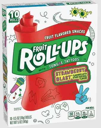Betty Crocker Fruit By The Foot Fruit Roll-Up Sabor Explosión De Fresa 142 G