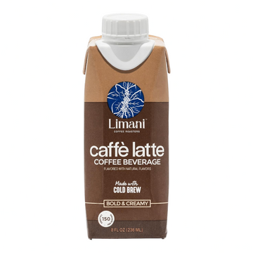 Bebida de café latte Shefa en envase de cartón de 236 ml elaborado con café 100% Arábica de tueste cold brew