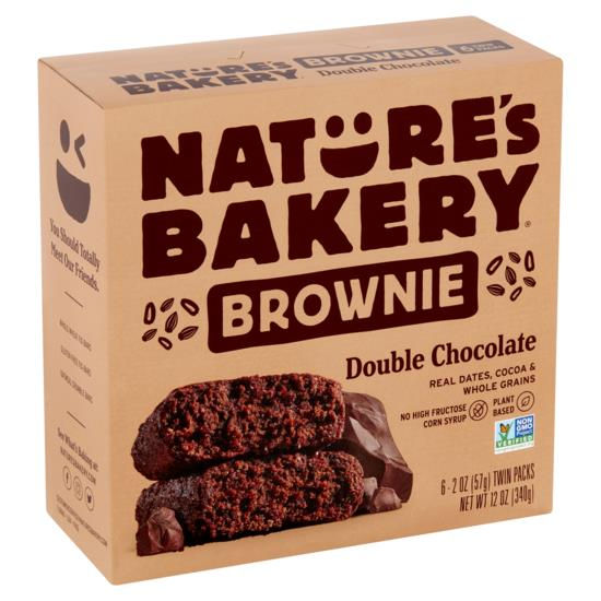 Natures Bakery Brownies De Doble Chocolate (Paquete De 6)