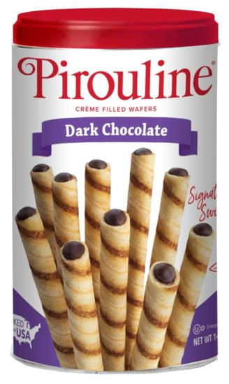 Pirouline Lata De Galletas De Barquillo Con Chocolate Negro 400 G
