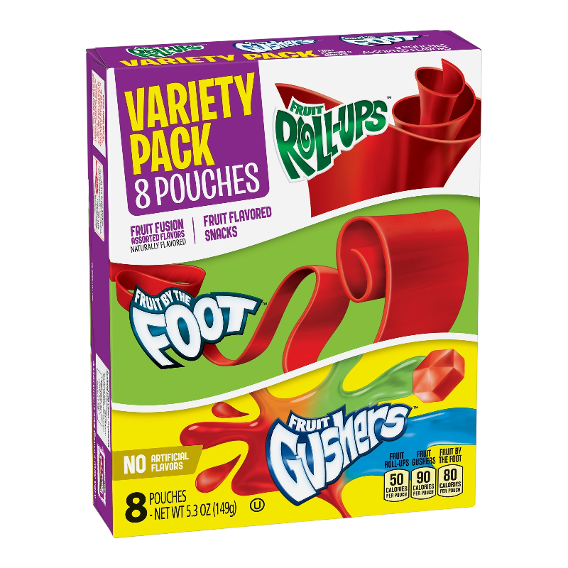 Fruit Roll Ups Rollos De Caramelo Suave Sabor Mix 144gr