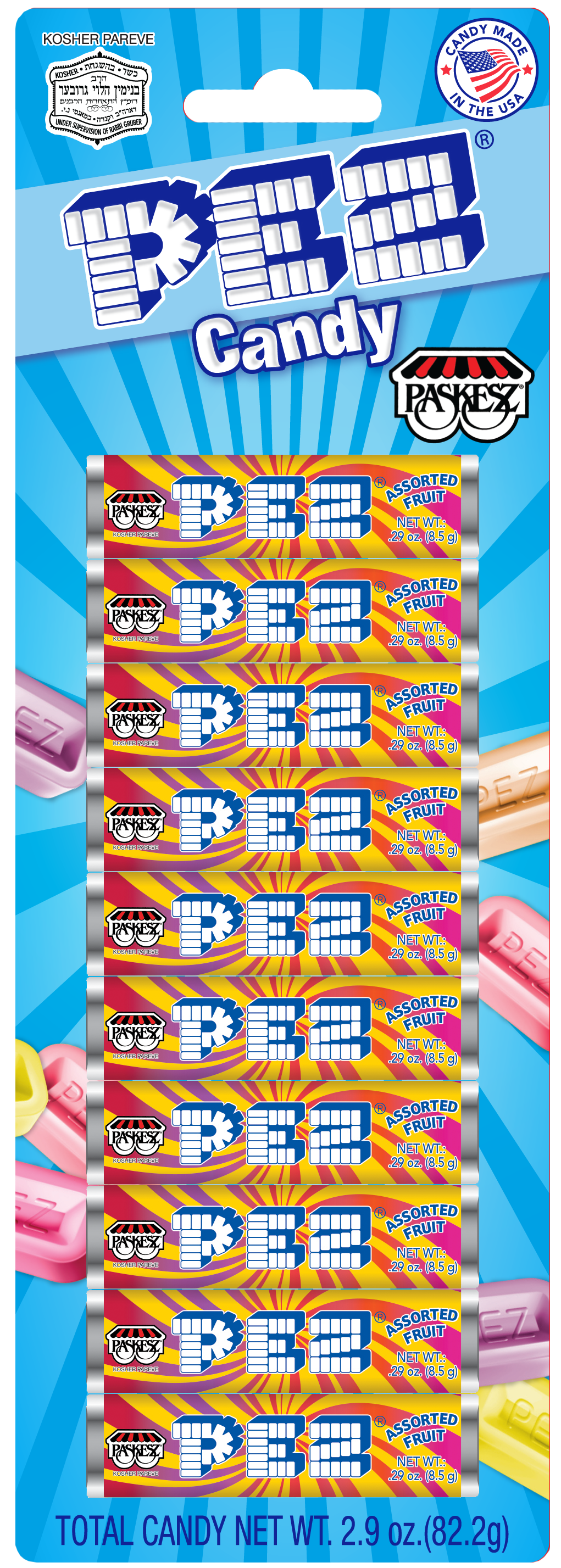 Paskesz Repuestos De Caramelos PEZ (Paquete De 10) 82 G
