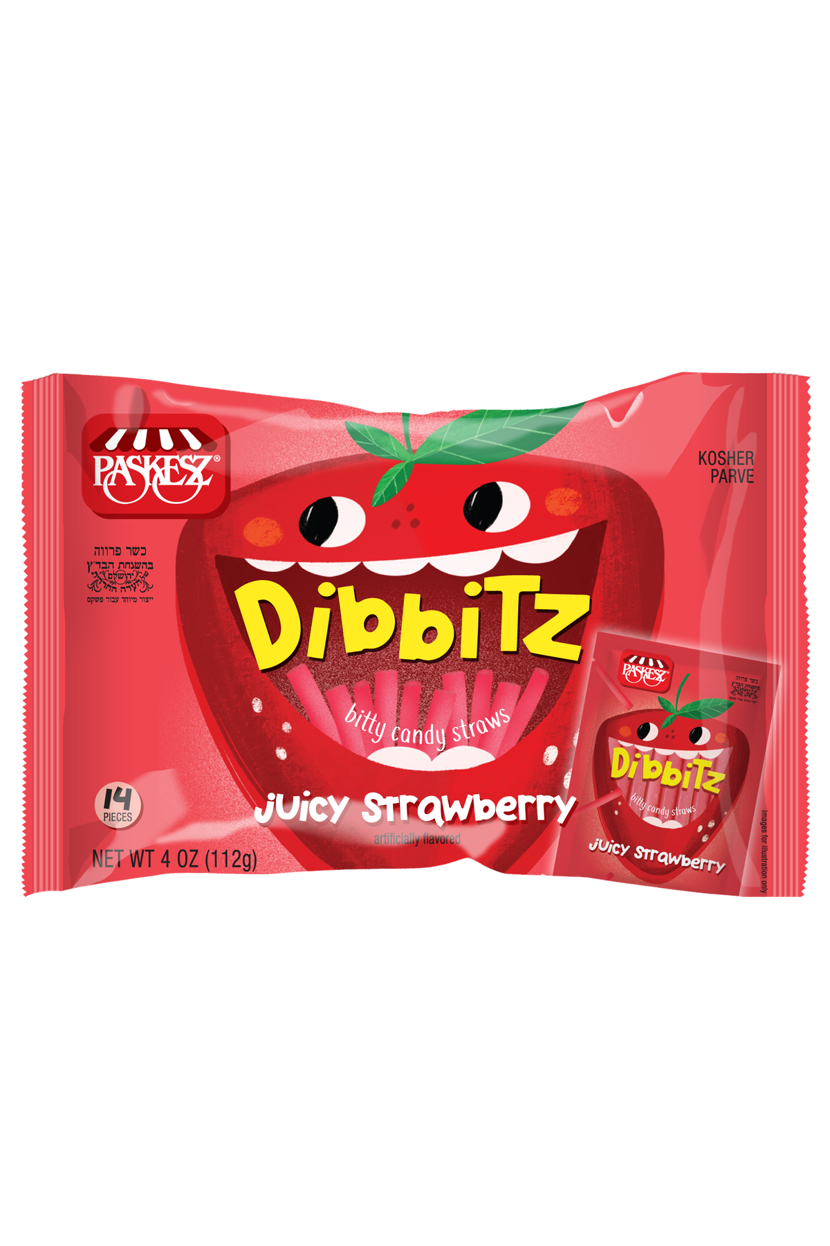 Paskesz Dibbitz Caramelos Sabor Fresa 113 G
