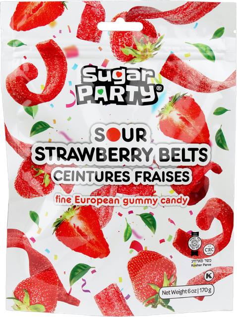 Sugar Party Tiras Sabor Fresa  170 G