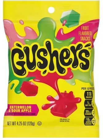 Betty Crocker Gusher's Sabor Sandía Y Manzana Ácida 120 G