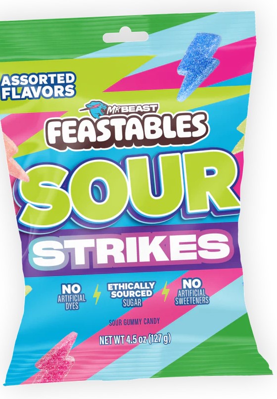 Feastables Gomitas Ácidas Sour Strikes 128 G
