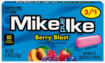 Mike & Ike Caramelo Suave Confitado Frutos Rojos 22 G