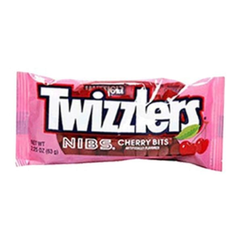 Paquete de Shefa Twizzler Minibocados de regaliz rojo sabor cereza en formato pequeño de 64 gramos