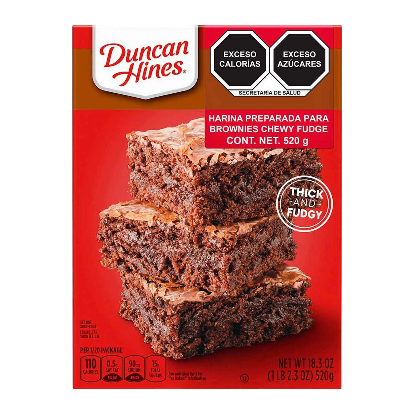 Duncan Hines Harina Para Brownie De Chocolate 519gr