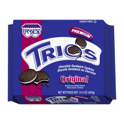 Galletas de Chocolate Paskesz Trios Premium Original 360g (Kosher Parve)