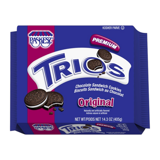 Galletas de Chocolate Paskesz Trios Premium Original 360g (Kosher Parve)