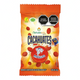 Bolsa de cacahuates Naturasol con polvo Miguelito de 90 g, marca Shefa, con sellos de advertencia nutricional.