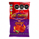 Bolsa de totopos de maíz Naturasol Nat-Chitos Spicy Hot de Shefa con diseño rojo y morado y etiquetas de advertencia