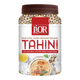 Tarro de pasta de sésamo Tahini Lior de Shefa, producto natural sin gluten y sin OGM de 500g con diseño de hummus