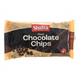 Paquete de chispas de chocolate Shefa para repostería, ideales para hornear galletas manteniendo su forma y textura.