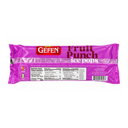 Paquete de paletas heladas Shefa Gefen sabor ponche de frutas en envoltorio morado de 765 g